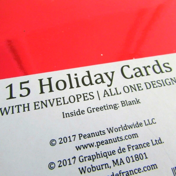 Snoopy "Sleeping on his Dog House" Holiday Boxed Cards NWT - Picture 7 of 7